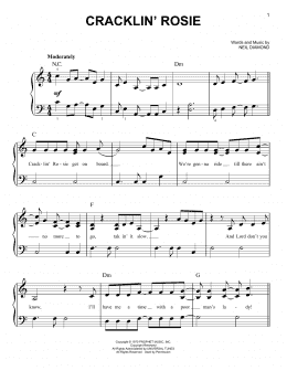 page one of Cracklin' Rosie (Easy Piano)