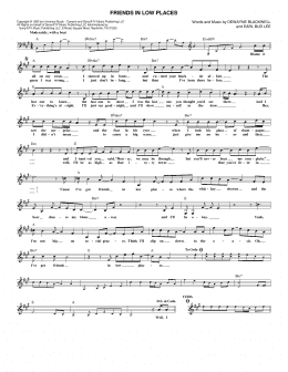 page one of Friends In Low Places (Lead Sheet / Fake Book)