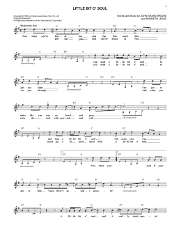 page one of Little Bit O' Soul (Lead Sheet / Fake Book)