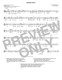page one of Garden Party (Lead Sheet / Fake Book)