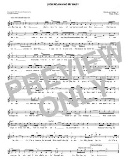 page one of (You're) Having My Baby (Lead Sheet / Fake Book)