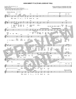 page one of How Sweet It Is (To Be Loved By You) (Lead Sheet / Fake Book)