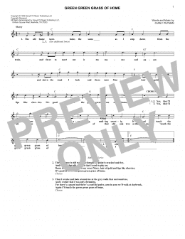 page one of Green Green Grass Of Home (Lead Sheet / Fake Book)