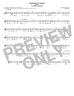 page one of Everybody's Talkin' (Echoes) (Lead Sheet / Fake Book)