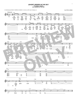 page one of (Ghost) Riders In The Sky (A Cowboy Legend) (Lead Sheet / Fake Book)