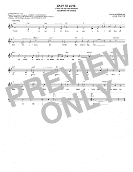 page one of Easy To Love (You'd Be So Easy To Love) (Lead Sheet / Fake Book)