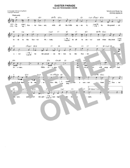 page one of Easter Parade (Lead Sheet / Fake Book)