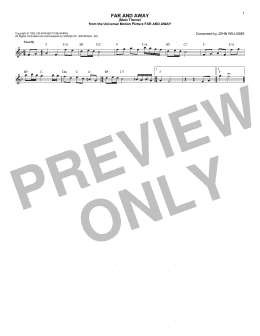 page one of Far And Away (Main Theme) (Lead Sheet / Fake Book)