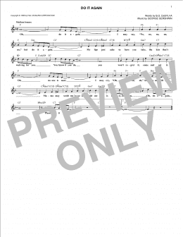 page one of Do It Again (Lead Sheet / Fake Book)