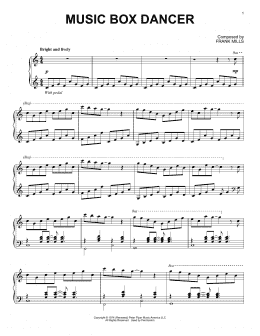 page one of Music Box Dancer (Piano Solo)