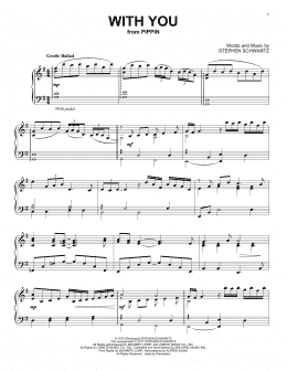 page one of With You (from Pippin) (Piano Solo)