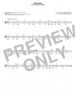 page one of Edelweiss (from The Sound of Music) (Lead Sheet / Fake Book)