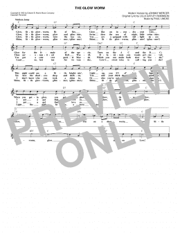 page one of The Glow Worm (Lead Sheet / Fake Book)