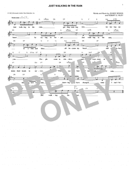 page one of Just Walking In The Rain (Lead Sheet / Fake Book)