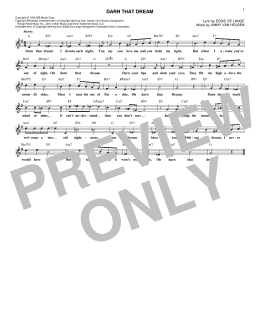 page one of Darn That Dream (Lead Sheet / Fake Book)