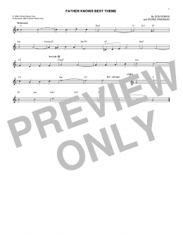 page one of Father Knows Best Theme (Lead Sheet / Fake Book)