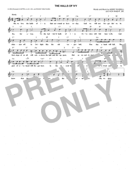 page one of The Halls Of Ivy (Lead Sheet / Fake Book)