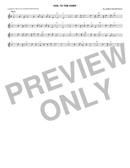 page one of Hail To The Chief (Lead Sheet / Fake Book)