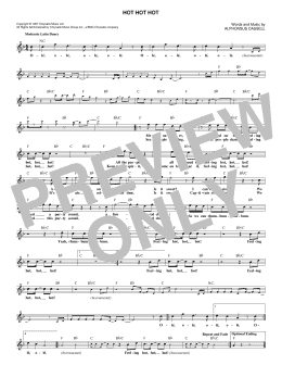 page one of Hot Hot Hot (Lead Sheet / Fake Book)