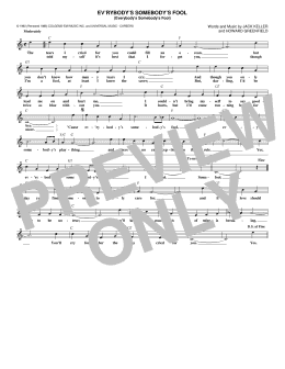 page one of Ev'rybody's Somebody's Fool (Everybody's Somebody's Fool) (Lead Sheet / Fake Book)