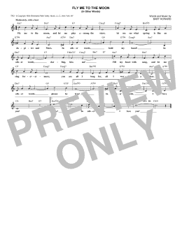 page one of Fly Me To The Moon (In Other Words) (Lead Sheet / Fake Book)