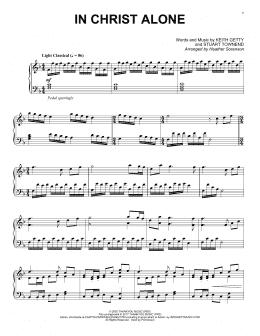 page one of In Christ Alone (Piano Solo)