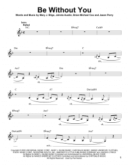 page one of Be Without You (Pro Vocal)
