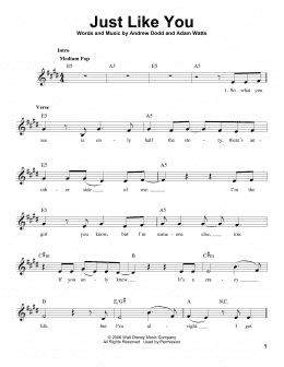 page one of Just Like You (Pro Vocal)