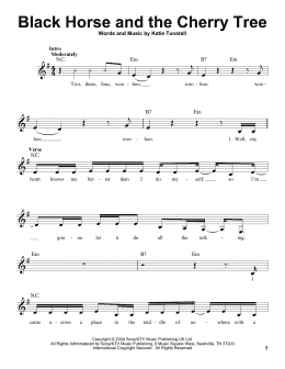 page one of Black Horse And The Cherry Tree (Pro Vocal)