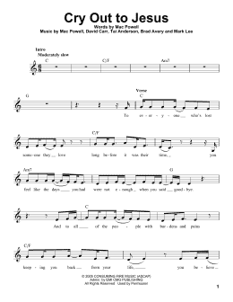 page one of Cry Out To Jesus (Pro Vocal)