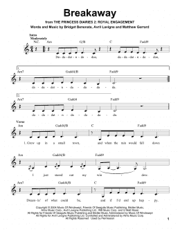 page one of Breakaway (Pro Vocal)