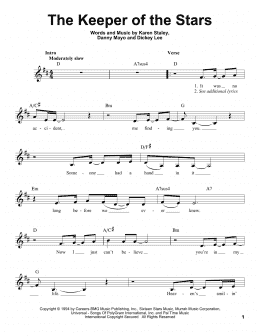 page one of The Keeper Of The Stars (Pro Vocal)