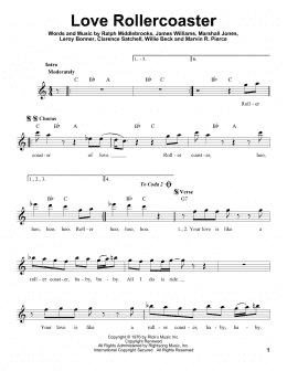 page one of Love Rollercoaster (Pro Vocal)