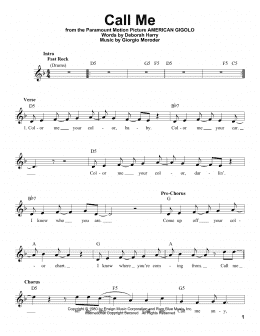 page one of Call Me (Pro Vocal)