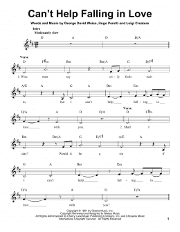 page one of Can't Help Falling In Love (Pro Vocal)