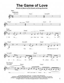 page one of The Game Of Love (Pro Vocal)