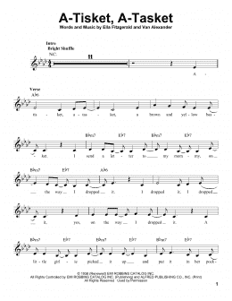 page one of A-Tisket, A-Tasket (Pro Vocal)