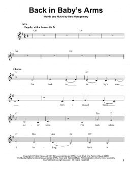 page one of Back In Baby's Arms (Pro Vocal)