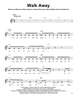 page one of Walk Away (Pro Vocal)