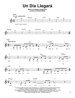 page one of Un Dia Llegara (Pro Vocal)