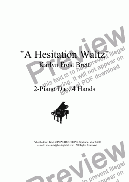 page one of A Hesitation Waltz