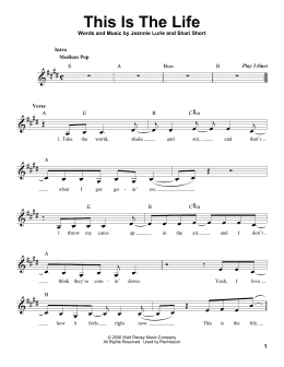 page one of This Is The Life (Pro Vocal)