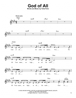 page one of God Of All (Pro Vocal)