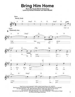 page one of Bring Him Home (Pro Vocal)