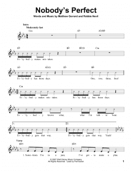 page one of Nobody's Perfect (Pro Vocal)