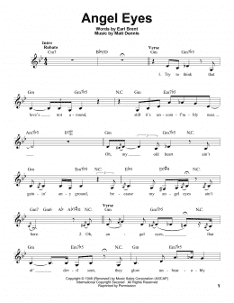 page one of Angel Eyes (Pro Vocal)