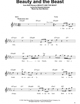 page one of Beauty And The Beast (Pro Vocal)