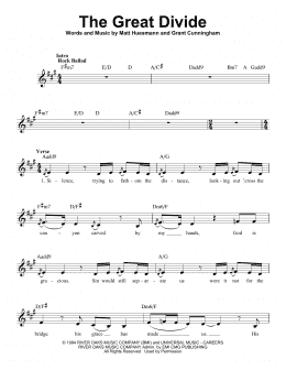 page one of The Great Divide (Pro Vocal)