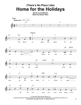 page one of (There's No Place Like) Home For The Holidays (Pro Vocal)