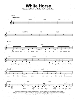 page one of White Horse (Pro Vocal)